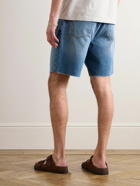FRAME - Straight-Leg Frayed Denim Shorts - Blue