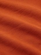 DIME - Sparkle Logo-Embroidered Cotton-Jersey Hoodie - Orange