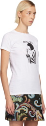 Anna Sui White Mad Cap Heiress Baby T-shirt