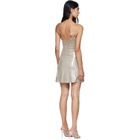 Diesel Beige Stretch Jersey & Metallic Finish Minidress