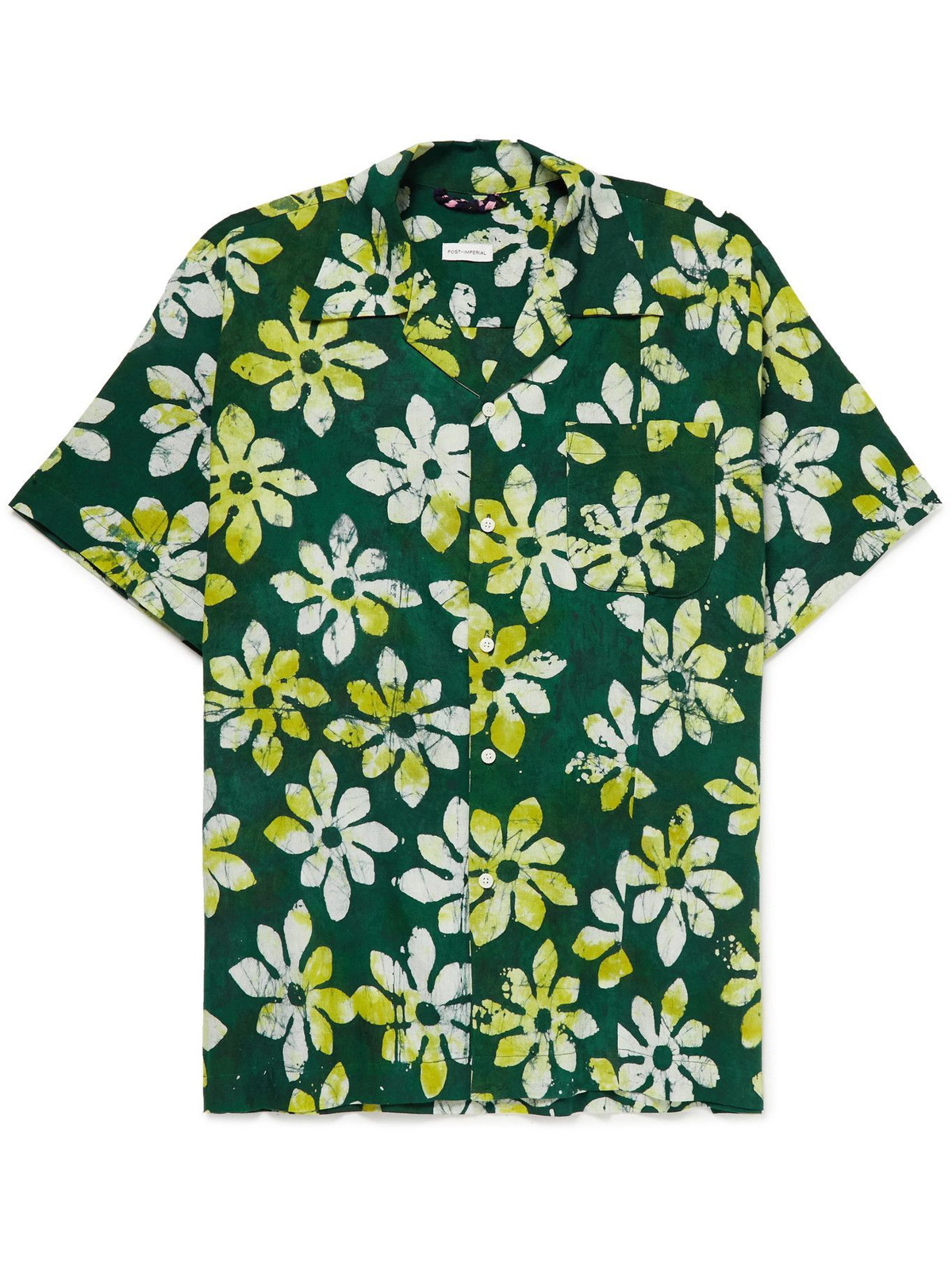 Photo: Post-Imperial - Camp-Collar Printed Shirt - Green
