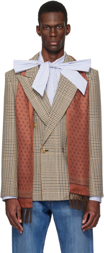 Photo: Valentino Beige Double-Breasted Blazer