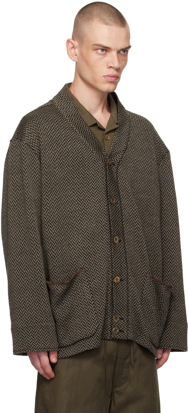Aviva Jifei Xue Beige Wool Cardigan