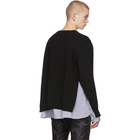 Juun.J Black Layered Crewneck Sweater