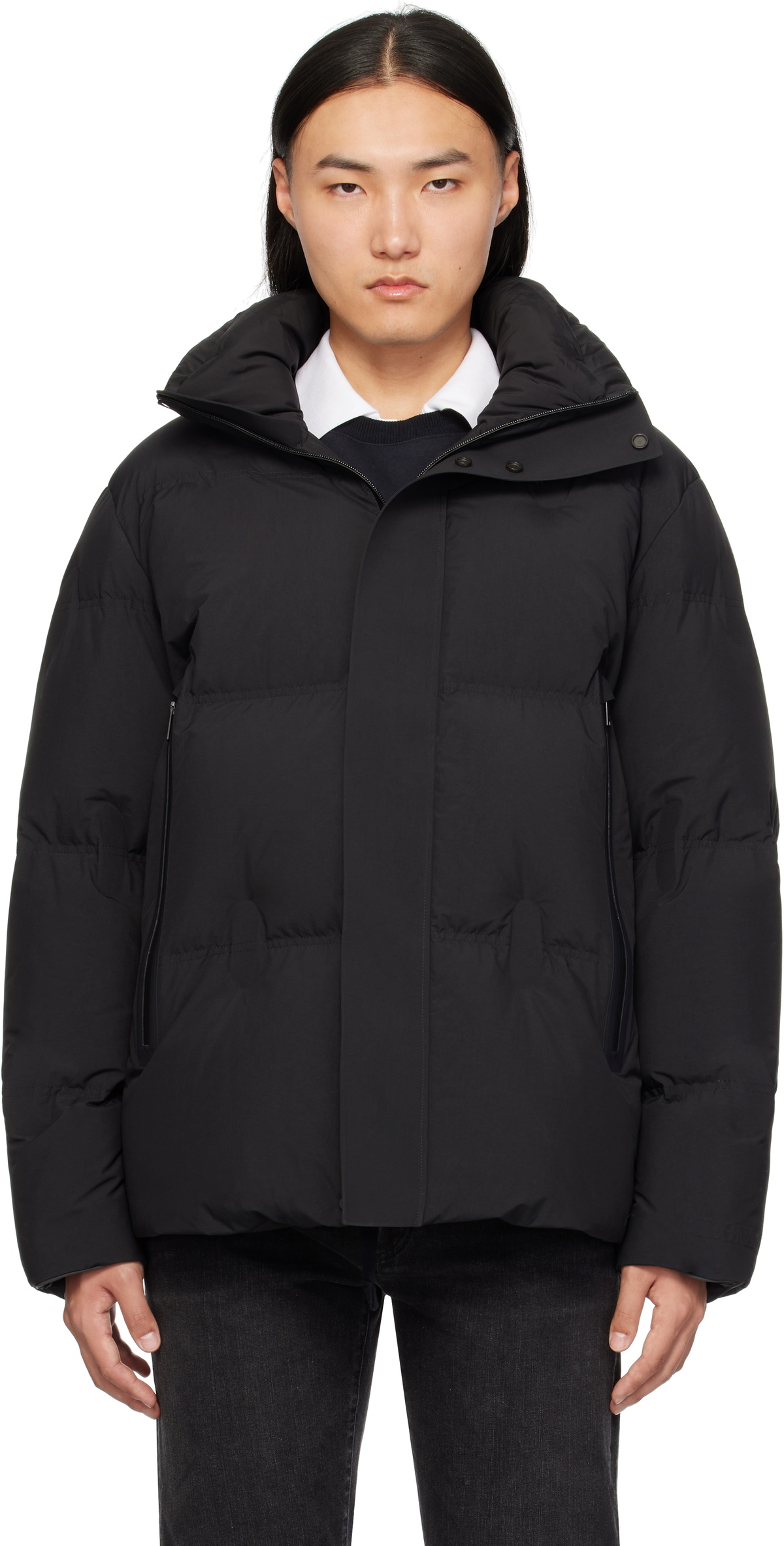 ZEGNA Black Hooded Down Jacket