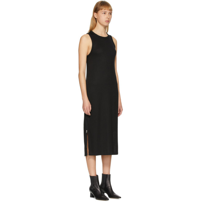 black neck dress LESET Lauren Sleeveless Turtleneck Dress in Black in Jersey main image 1
