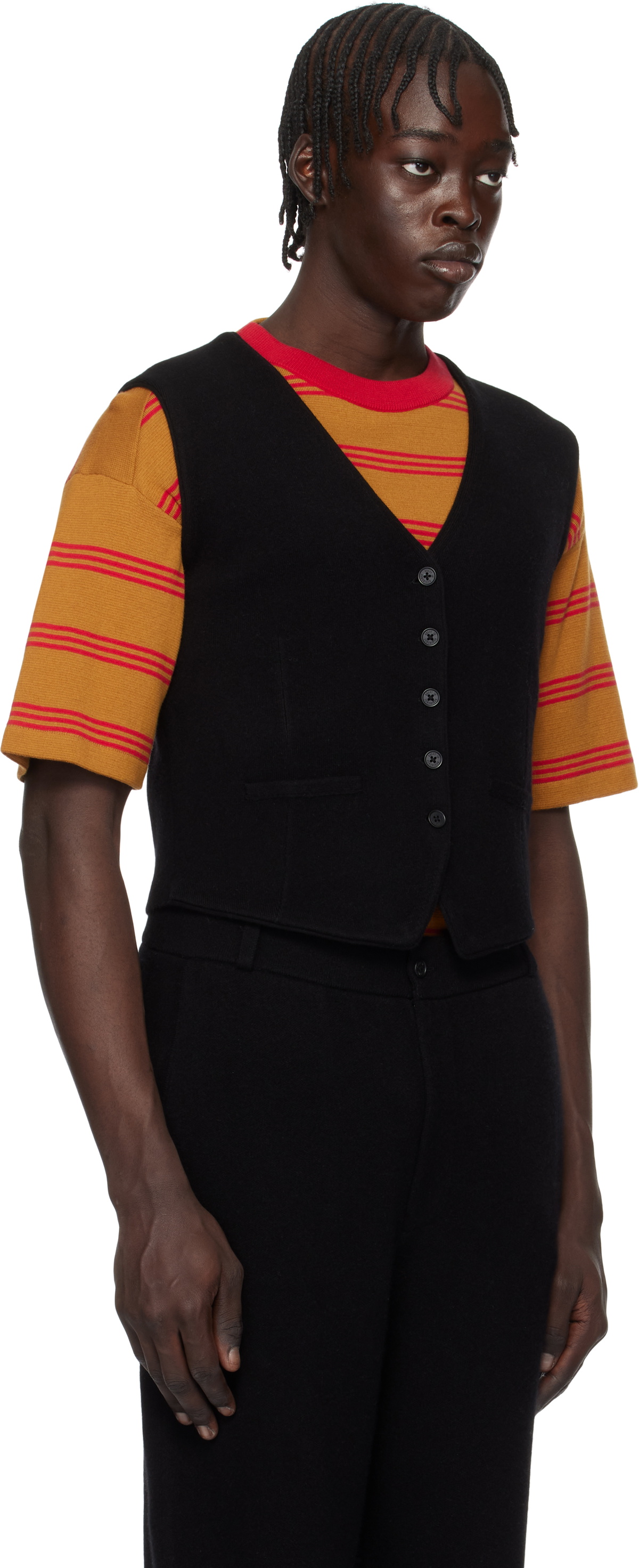 Guest in Residence Black Tailored Vest
