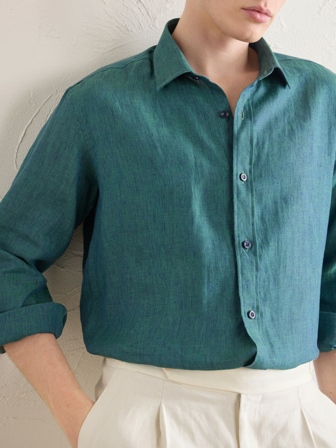 Charvet - Linen Shirt - Green