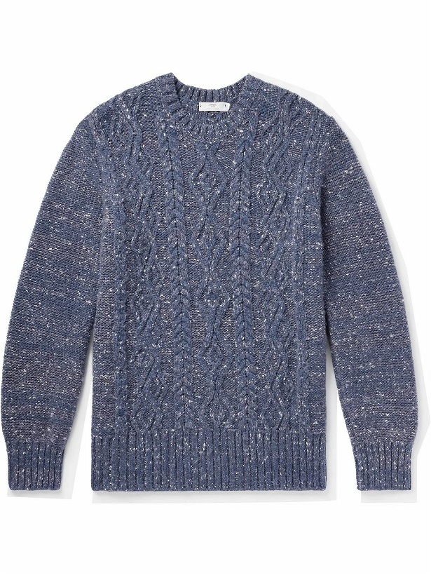 Photo: Inis Meáin - Aran Cable-Knit Cashmere Sweater - Blue