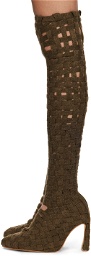 Isa Boulder Khaki Bandage Boots