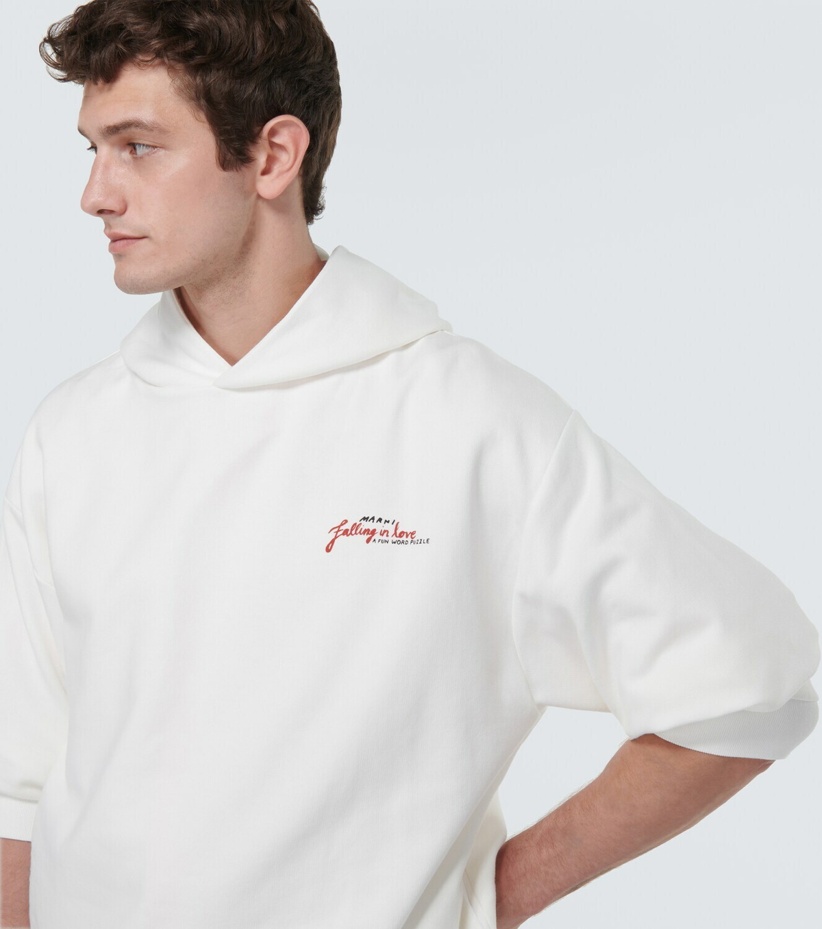 Marni Printed cotton jersey hoodie Marni