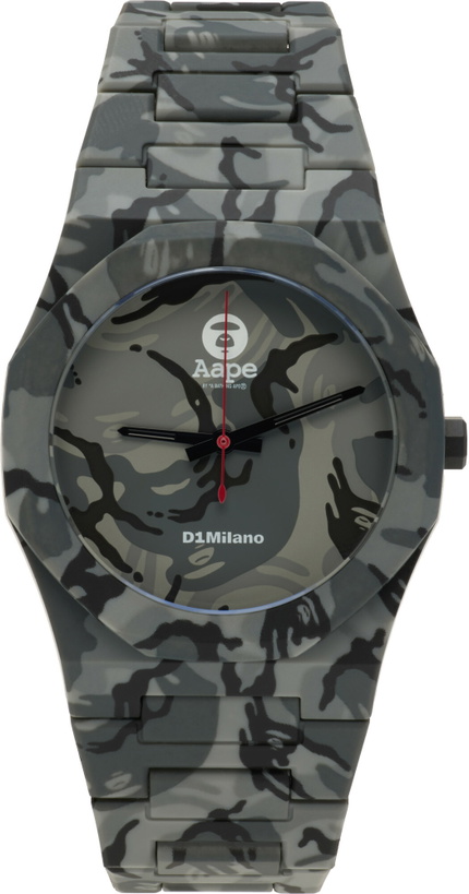 Photo: AAPE by A Bathing Ape D1 Milano Edition Camo Carbon Watch