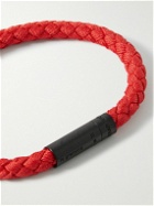 Le Gramme - Orlebar Brown 5g Braided Cord and DLC-Coated Titanium Bracelet - Red