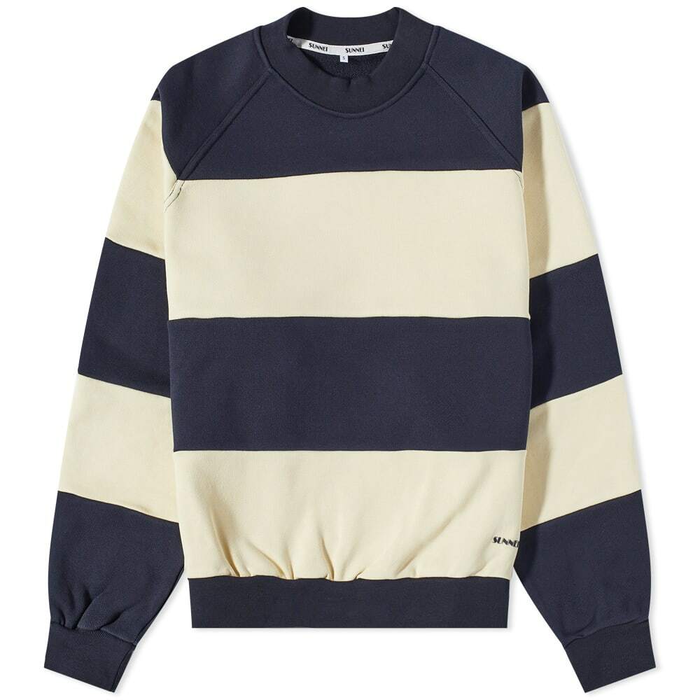 Sunnei Striped Panel Crew Sweat Sunnei