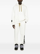 Lanvin White Logo-Embroidered Cotton Hoodie
