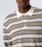 Wales Bonner Samuel striped wool-blend polo sweater
