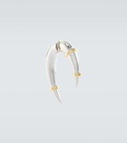 Rainbow K Horn 14kt white and yellow gold single earring