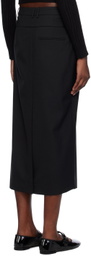 lesugiatelier Black Layered Maxi Skirt