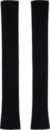 Rick Owens Black Concordians Rasato Knit Arm Warmers