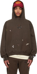 Gallery Dept. Brown French Logo Painted Hoodie