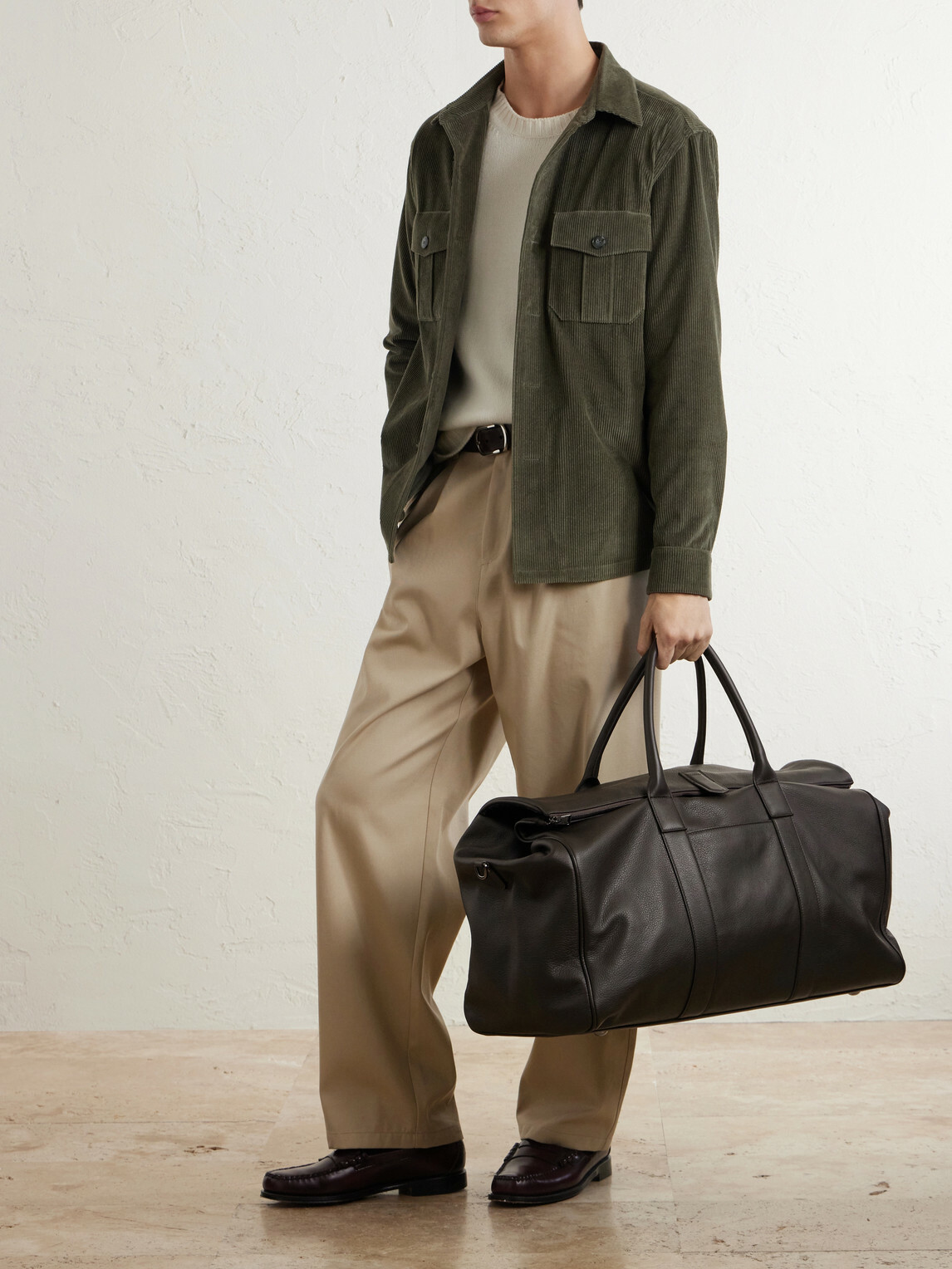 Canali - Full-Grain Leather Tote Bag