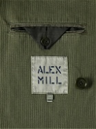 Alex Mill - Double-Breasted Garment-Dyed Bedford Cotton-Corduroy Suit Jacket - Green