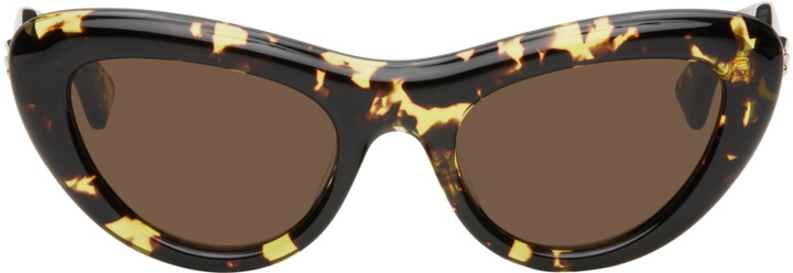 Photo: Bottega Veneta Tortoiseshell Bombe Cat Eye Sunglasses