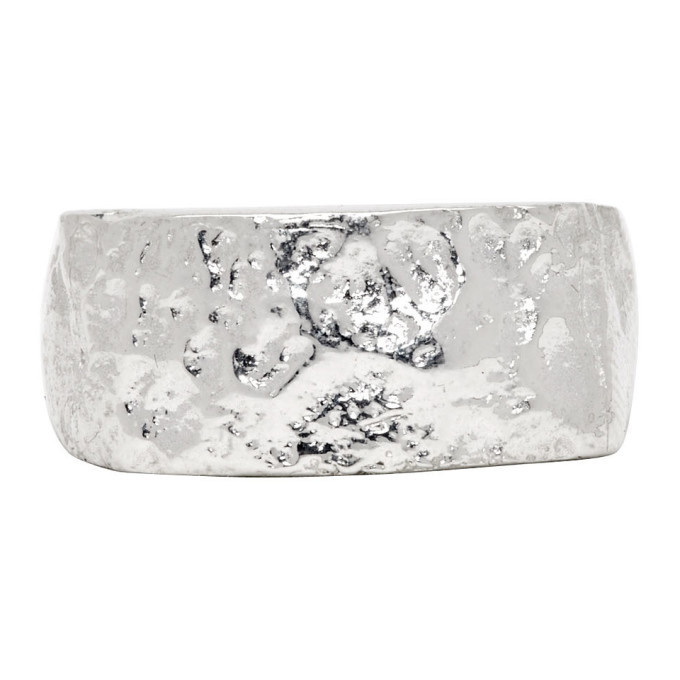 Photo: Pearls Before Swine Silver Rectangular Forged Ring