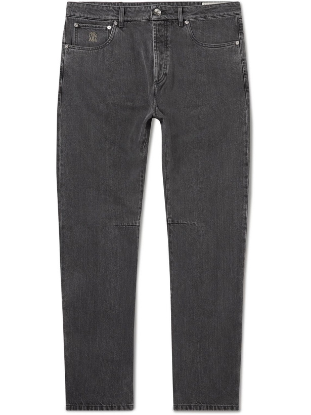 Photo: Brunello Cucinelli - Slim-Fit Jeans - Gray