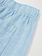 Onia - Home Linen Pyjama Shorts - Blue