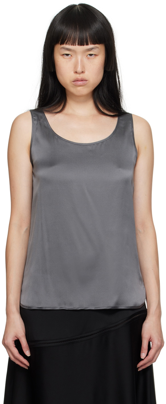 Max Mara Leisure Gray Pan Tank Top Max Mara Leisure