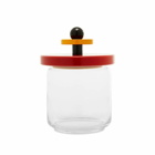 Alessi Glass Jar in Red/Black/Yellow