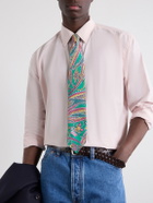 Drake's - 7cm Nouveau Leaves Printed Silk-Shantung Tie