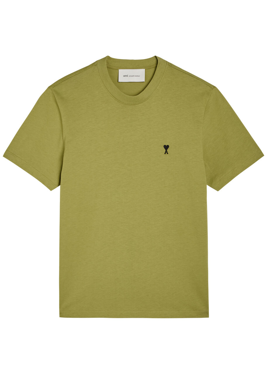 AMI Paris Yellow Bonded T-Shirt AMI