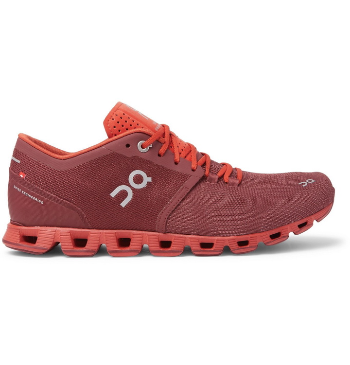 Photo: On - Cloud X Mesh Running Sneakers - Red