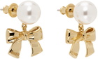 Numbering Gold & White #9118 Earrings