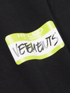 VETEMENTS - Oversized Logo-Print Cotton-Jersey T-Shirt - Black