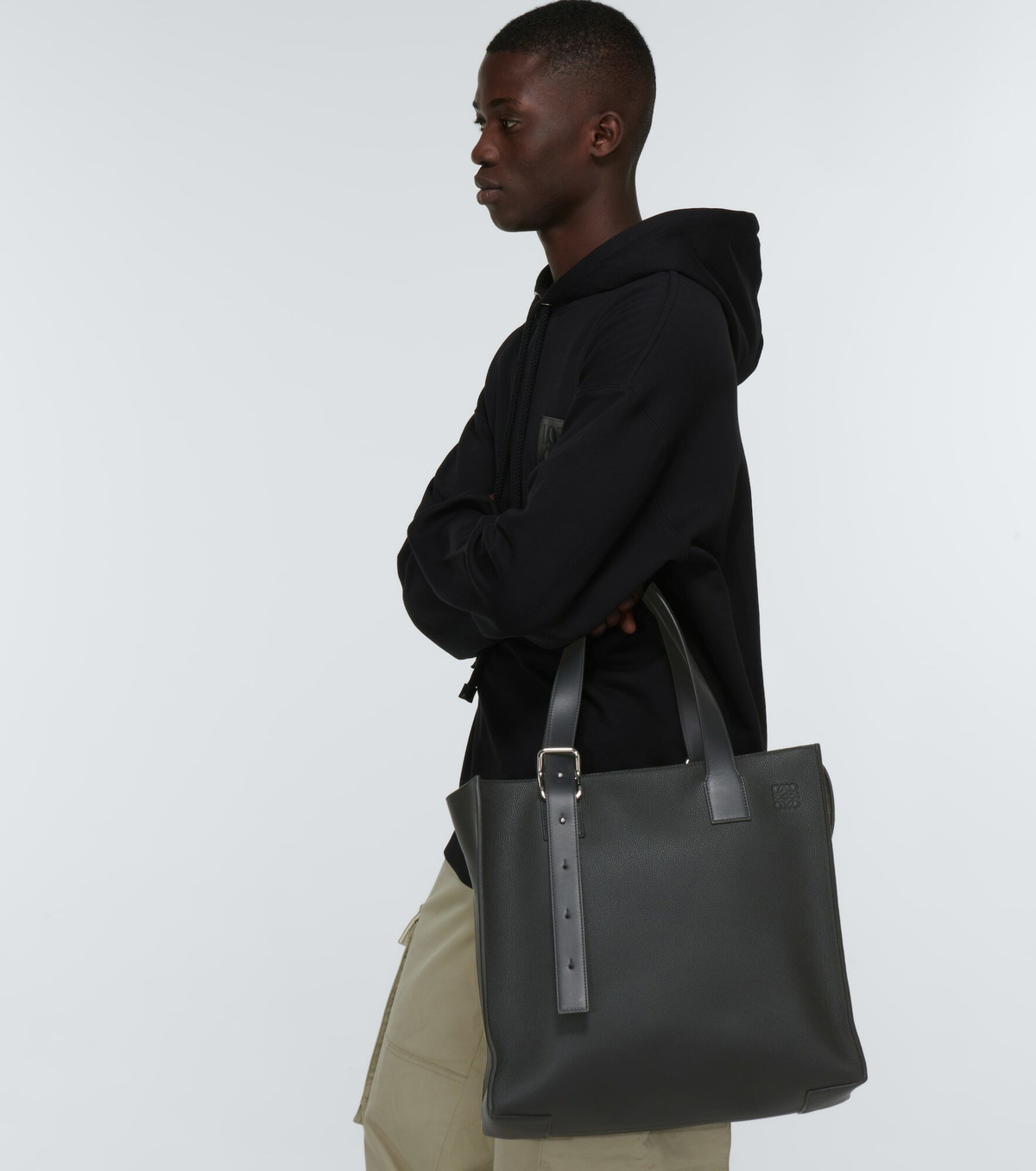 Loewe - Buckle leather tote bag Loewe