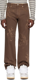 BLUEMARBLE Brown Flower Jeans