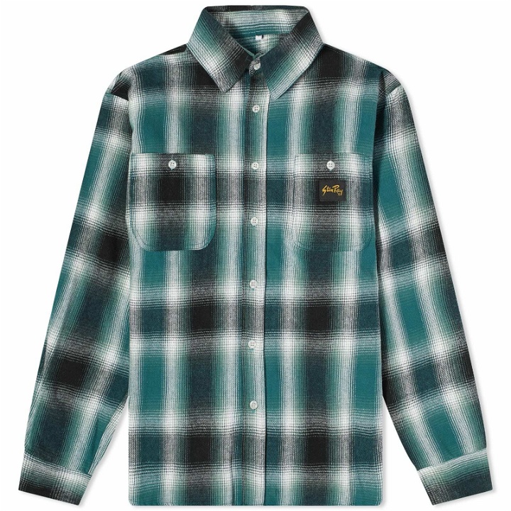 Photo: Stan Ray Men's Check Flannel Shirt in Pine Green Plaid