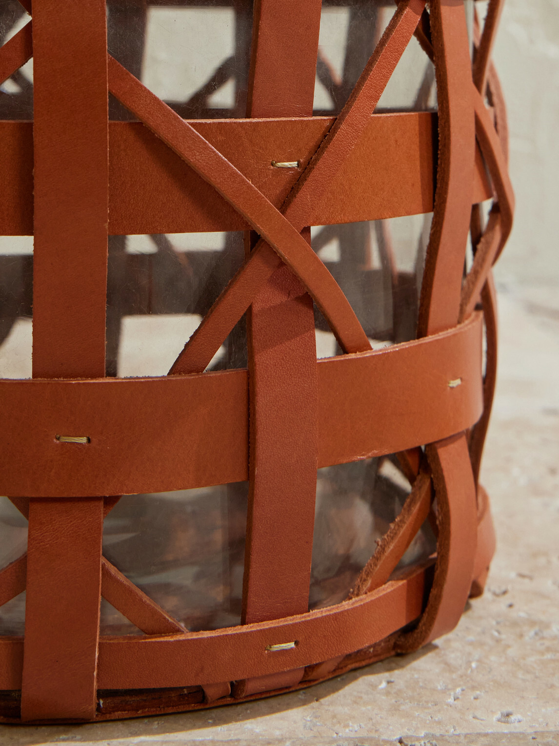 Ralph Lauren Home - Preston Medium Woven Leather Hurricane