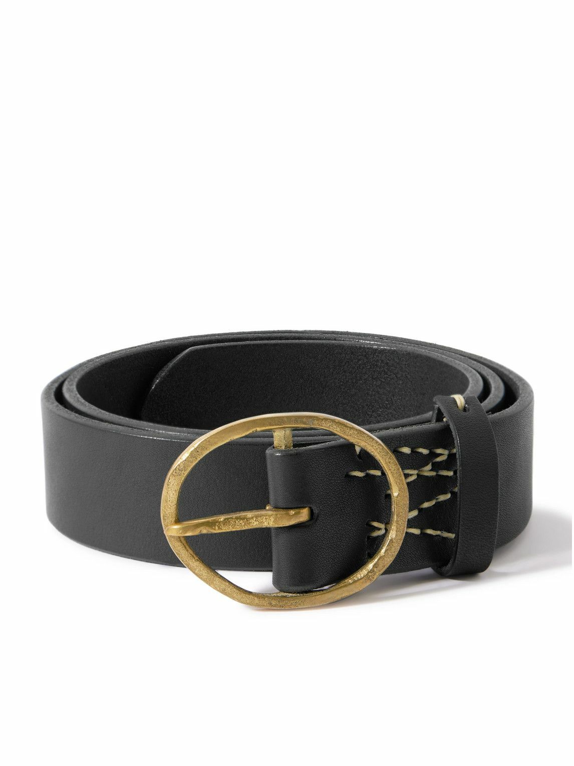 KAPITAL - 3.5cm Oiled-Leather Belt KAPITAL
