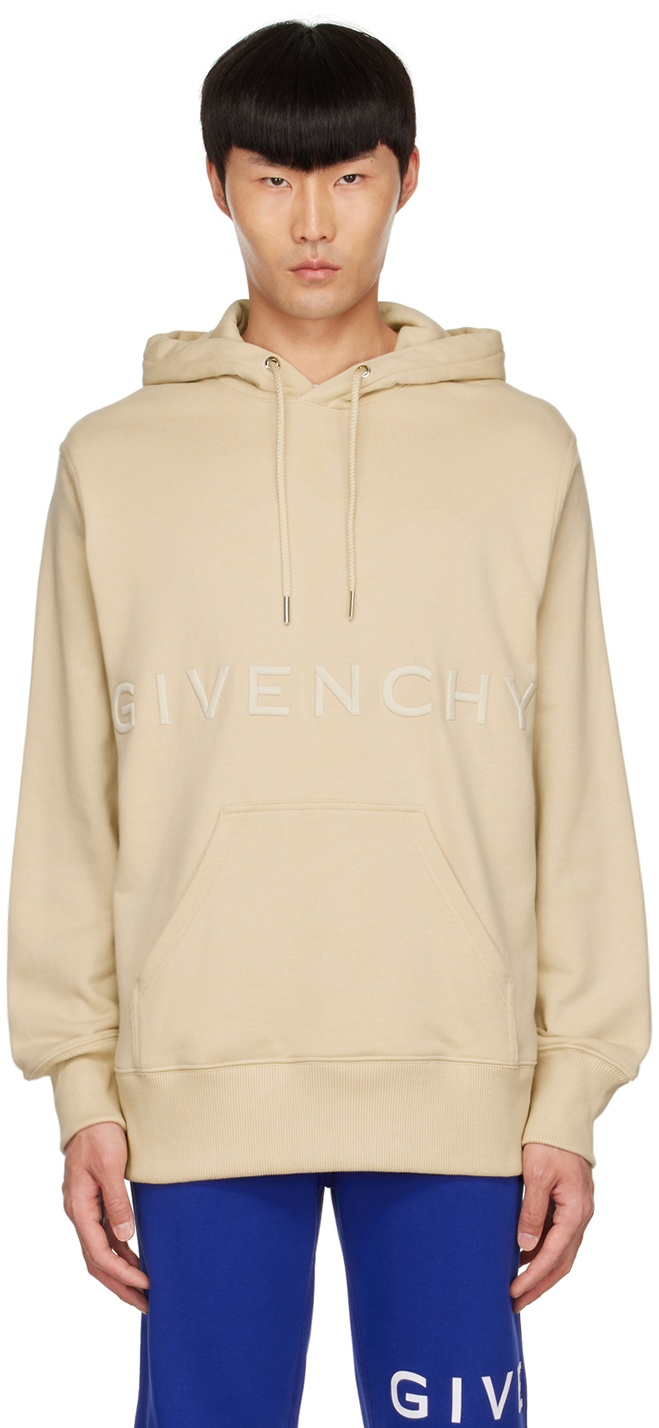 Givenchy Beige 4G Embroidered Hoodie Givenchy