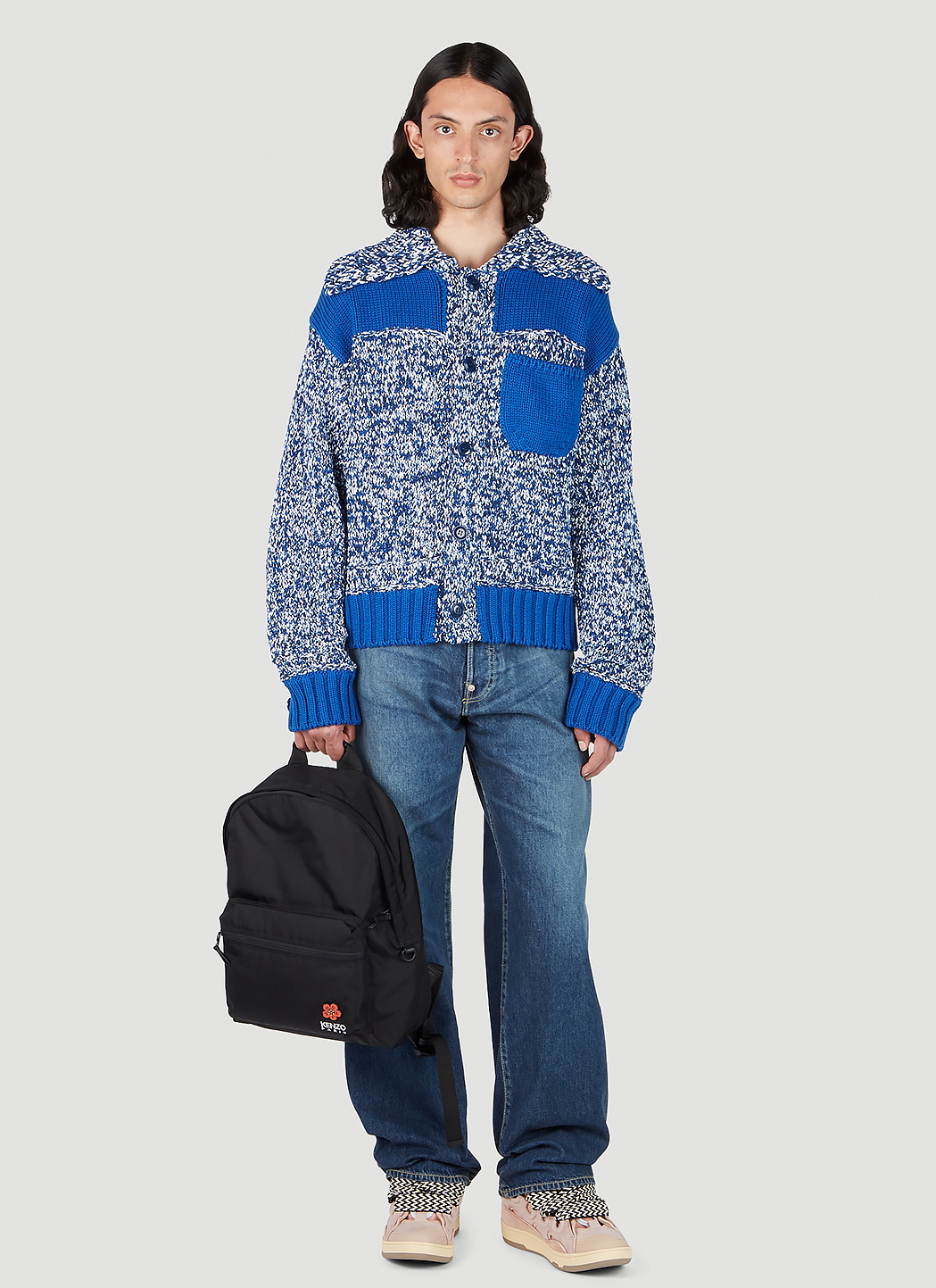 Kenzo Mouliné  Button Down Cardigan