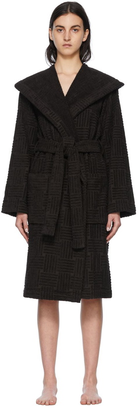 Photo: Bottega Veneta Brown Intreccio Bathrobe