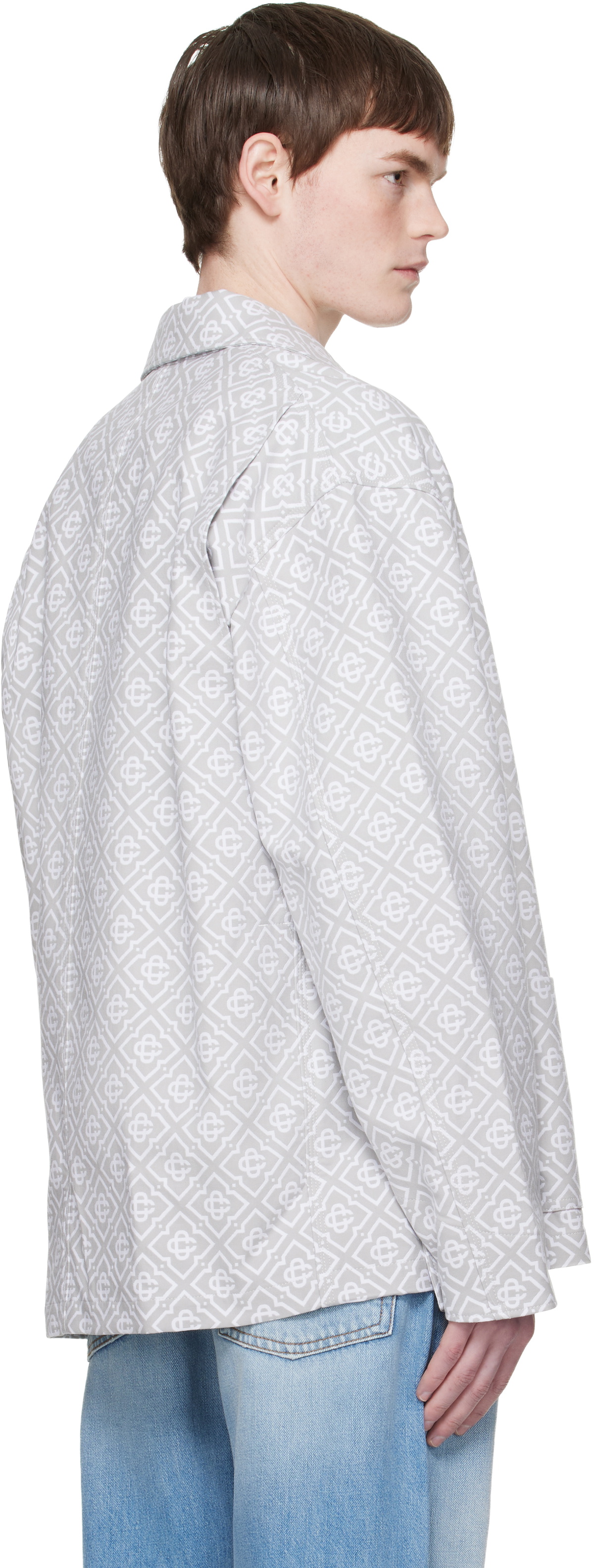 Casablanca Gray Monogram Workwear Jacket