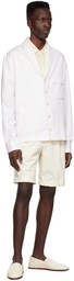 Agnona White Cotton Pyjama Shirt