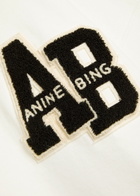 Anine Bing Miles Logo-appliquéd Cotton Sweatshirt White