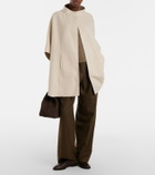 Loro Piana Salzburg leather-trimmed cashmere cape