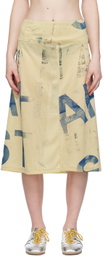 SC103 Beige Shade Midi Skirt